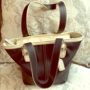COACH Navy Blue/White Tote